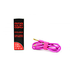 Клип-корд CLC042-1 RCA 1,8m в оплетке Pink