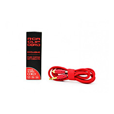 Клип-корд CLC042-1 RCA 1,8m в оплетке Red